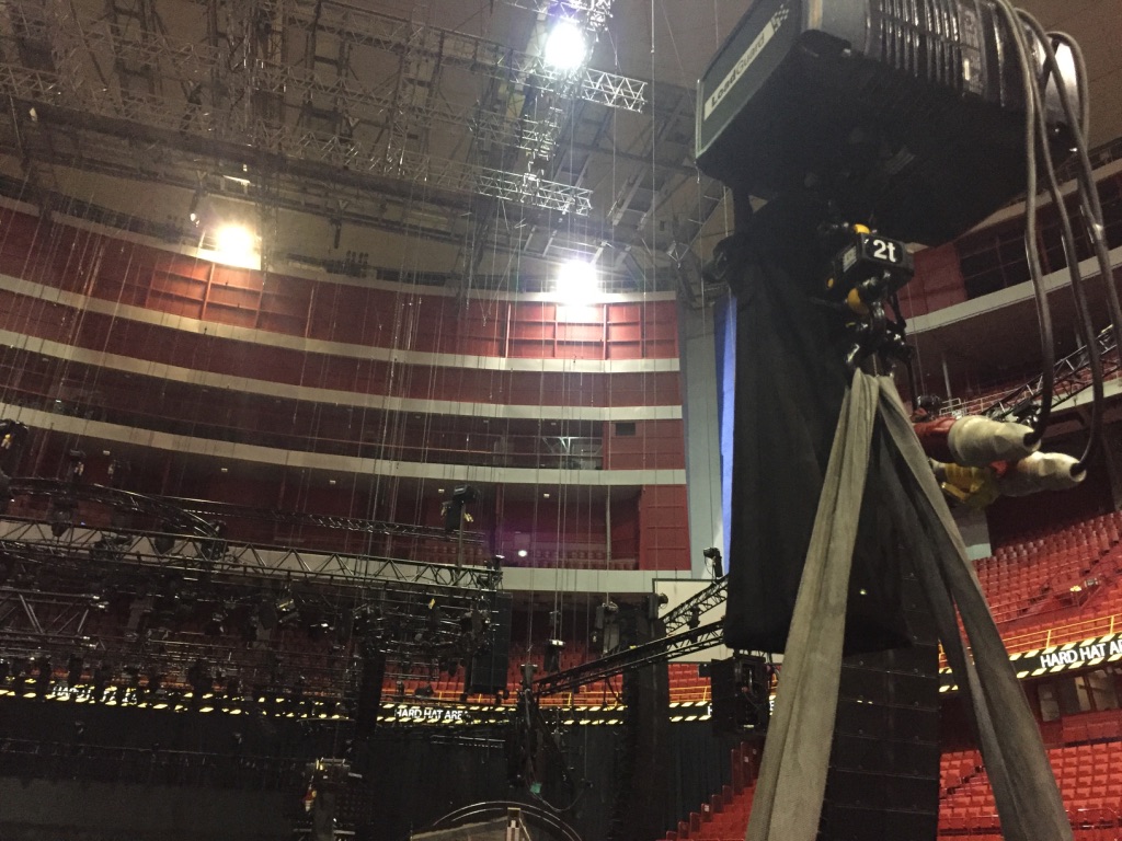 Stage rigging for Swedish Idol Final